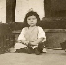 PH 23702 Eleanore Smith and her wagon. ca.1923