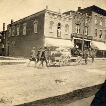 Soldiers on Main St. Arthur, ca. 1914-1918.