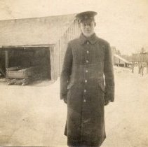 Yard behing Queen's Hotel, Arthur, in winter.