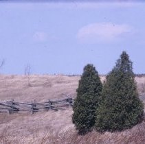 ph 17108c Wooden rail fence in Wellington County, May 1990.