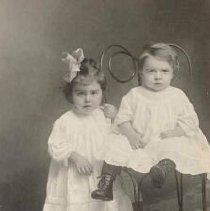 Portrait of two toddlers, photograph, ca. 1910.