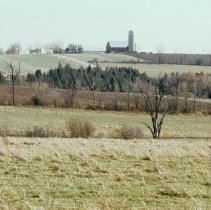 1774 field with barn