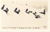Ellis 33.  Cabins at Summit, Snoqualmie Pass, In Winter.