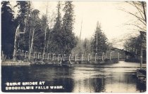 Cable Bridge at Snoqualmie Falls, Wash.