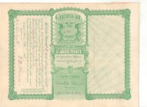 Snoqualmie Copper Mining Co Stock Certificate, 1906.