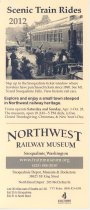 Northwest Railway Museum's 2012 Timetable and brochure.