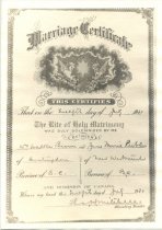 Certificate, Marriage