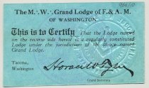 986.010. Ww Brown's Masonic Lodge Membership Card- Back0001