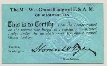 986.061. Ww Brown's Masonic Lodge Membership Card- Back0001