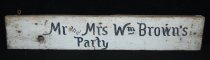 951.1267. Mr And Mrs Wm Brown's Party Sign (1)