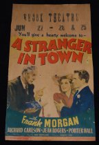 909.0002. A Stranger In Town Brook Theatre Poster (1)