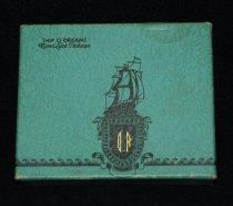 015.049. Otto Reinig Cardboard Box Ship Odreams Good Luck Package With Card