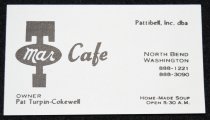 Mar-T Cafe business card.