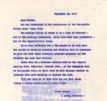 33-507-b1, Snoqualmie Valley Music Club, Lamar Gaines, Letter, Sept. 10, 19