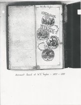 001.057. Account Books And Diary Of William H Taylor Cover. 187-1