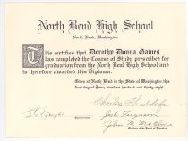 33.044 Nbhs Diploma 1938 Dorothy Gaines
