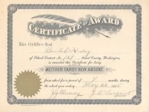 145.0166 Neeither Tardy Nor Absent Certificate 1925