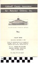 Hilltop Center dedication program, 1962