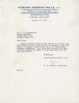 Auburn Hosiery Mills, Inc., Auburn, Ky. [stationery]