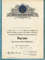 Eighth grade diploma for Wilma Janetta Howard