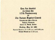 125th Anniversary of Auburn Baptist Church
