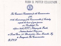 175th Anniversary of Commonwealth of KY Invitation