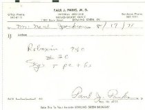 Paul J. Parks Prescription