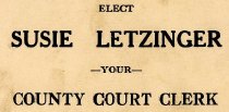Susie Letzinger for County Court Clerk