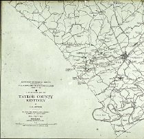 Map of Taylor County, KY