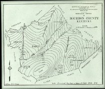 Map of Bourbon County, KY
