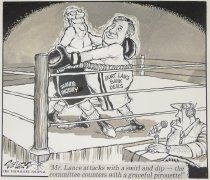 'Mr. Lance attacks with a swirl and a dip - the committee counters with a graceful pirouette!'