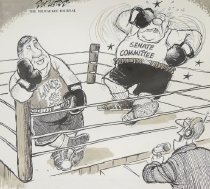 'It's a right to the jaw and a left to the ribs! Yes, sir this is a real battle, folks!'