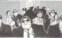 "Pressing the flesh"