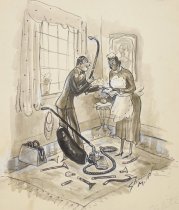 "But for the more difficult corners, Madame should use the All-purpose brush"