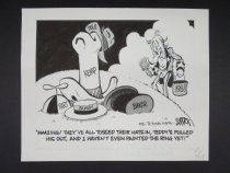 "Amazing! They've all tossed their hats in, Teddy's pulled his out, and I haven't even painted the ring yet!"