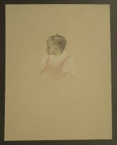 [African American girl. Subway sketch]