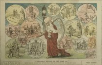 A Pictorial Review Of The Year 1908.  Reproductions of Saturday Globe Cartoons Dealing With Important Events Of The Year Now Closing.