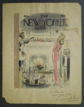 [Chistmas cards set on mantel by maid]