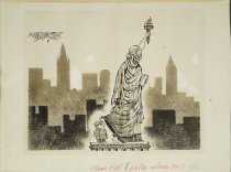 [CIA agent looking under Statue of Liberty]