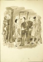 [soldiers and women socializing]