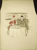 [woman with powder compact annoys date]