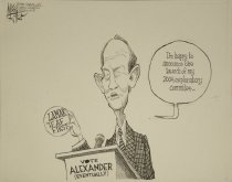 "I'm happy to announce the launch of my 2004 exploratory committee..."
"Would I lie to you, baby?"