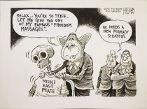 Relax... you're so stiff... let me give you one of my famous "freedom massages"...