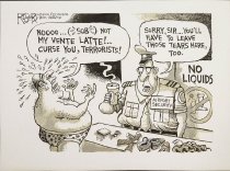 Noooo... (sob) not my vente latte!... curse you, terrorists!