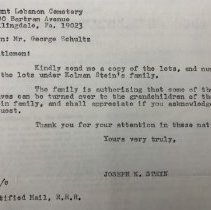 Letter requestingcopy of  the lots