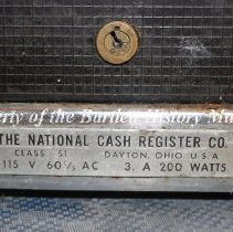 Ruhlin 2019.17.1 Bartlett Tavern Cash Register Ncr Plate