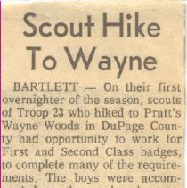 Scout Hike to Wayne