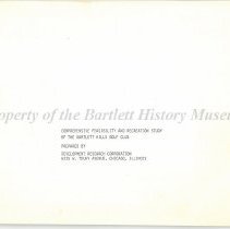 Feasibility and Recreation Study of the Bartlett Hills Golf Course