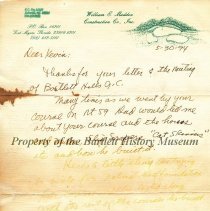 Bill Maddox Letter, insert & envelope