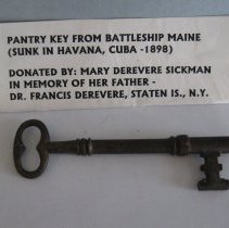 Battleship Maine, pantry key